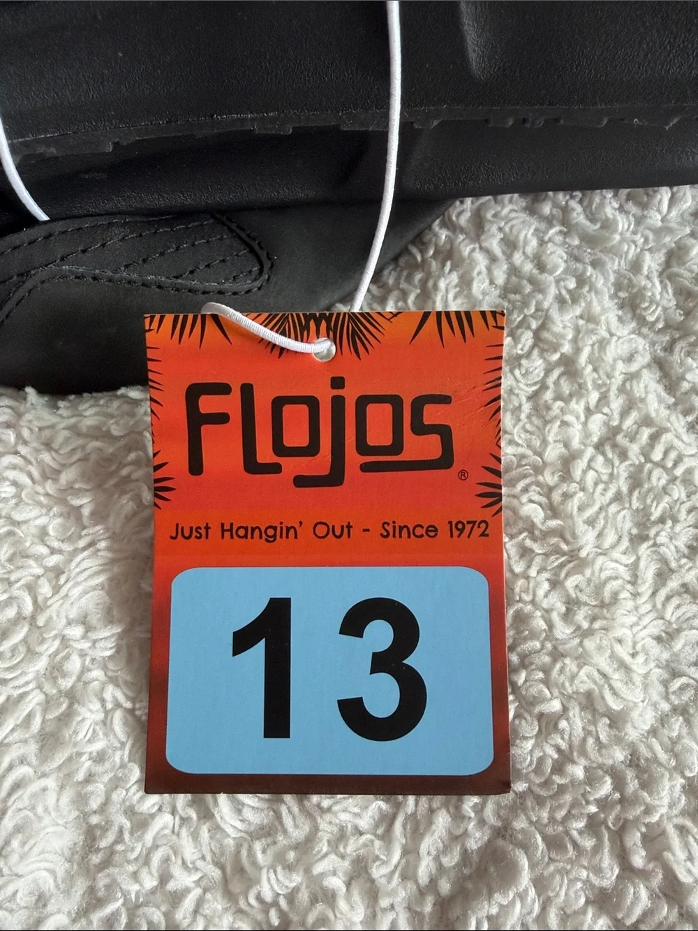 Flojos Black Men's Memory Foam Flip Flops